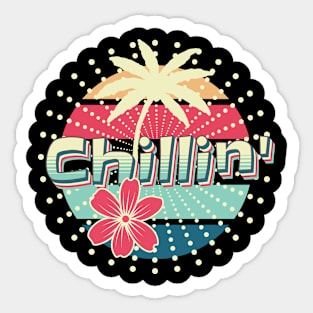 Chillin Vacation Shirt, Family Matching Vacation for Family Summer Vacay Family Trip 2022 Sailing Beach Sticker